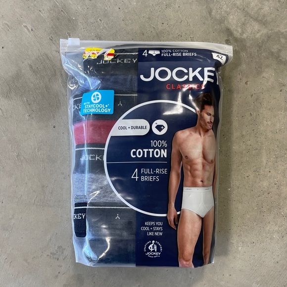 Jockey Classics Men Full Rise Briefs Size 42 Multicolor NWT Big Man - Picture 1 of 4